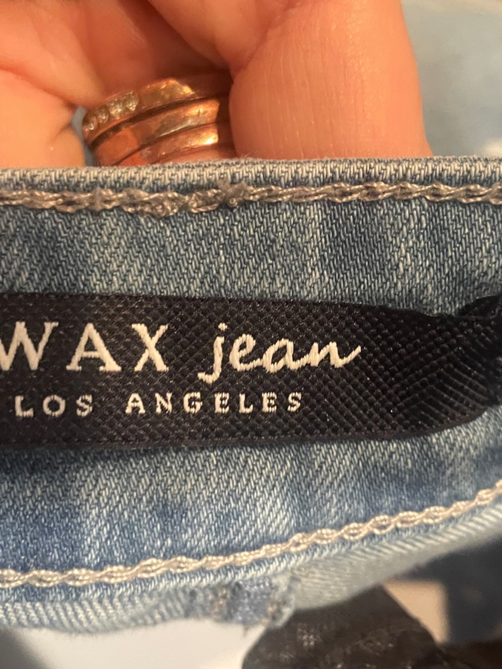 WAX Size 7 Ripped Distressed High-Rise Skinny Women's Light Blue Jeans - Picture 11 of 16